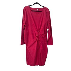 NEW Old Navy Womens Red Twist Front Body Con Dress Plus Size 3XL NWT - Stretch
